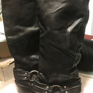 Frye black leather boots